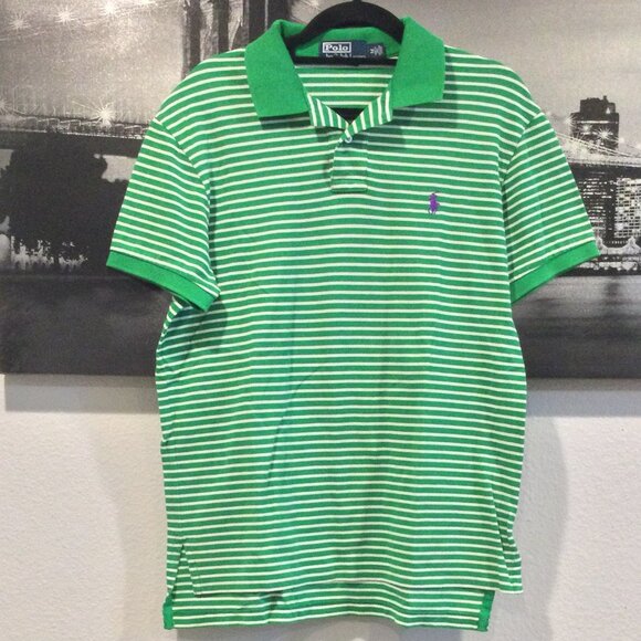 Polo Ralph Lauren Classic Fit Striped Mesh Polo Shirt - Picture 3 of 8